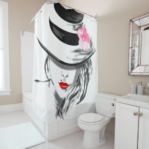 Charming Woman Shower Curtain