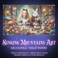 Charming Wonderland Tea Scene Crafting Decoupage