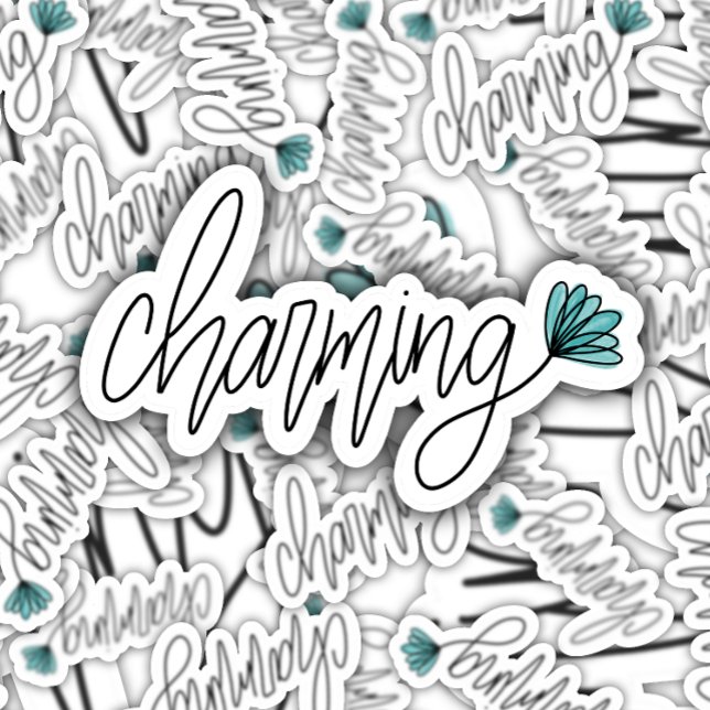 Charming Word Flower Laptop | Die-Cut Sticker (Creator Uploaded)