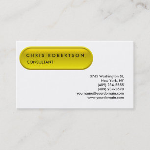 Charming Yellow Pill Button Pattern Business Card