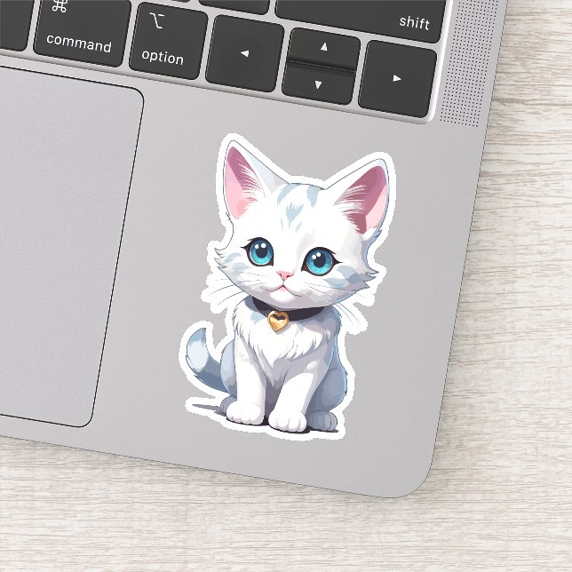 Charmingly White Cat Design (Detail)