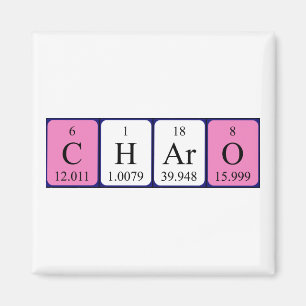 Charo periodic table name magnet