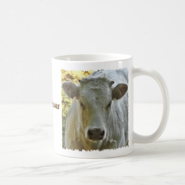 Charolais cow mug (Right)