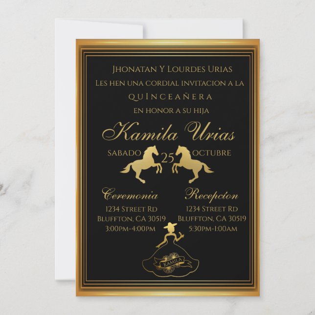Charra Mexican Gold Invitation (Front)