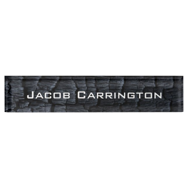 Charred Wood Nameplate (Front)