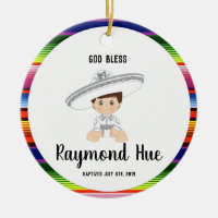 Charro Boy Baptism Ornament