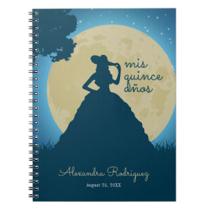 Charro Silhouette with Moon Quinceanera Notebook