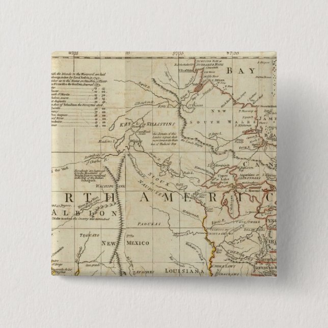Chart containing the Coasts of California 15 Cm Square Badge (Front)