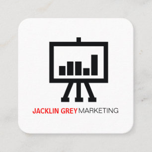 Chart icon square business card