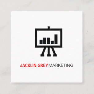 Chart icon square business card