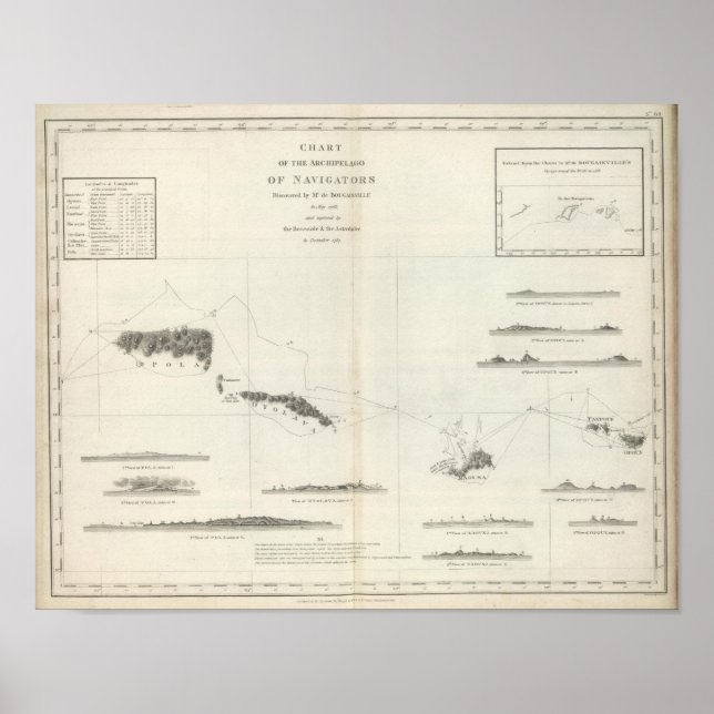 Chart of the Archipelago of Navigators Samoa (Front)
