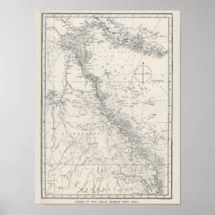 Chart of the Great Barrier Reef Area Map