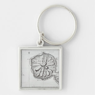 Chart of the Island Otaheite, 1769 Key Ring