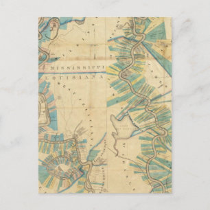 Chart of The Lower Mississippi River Postcard