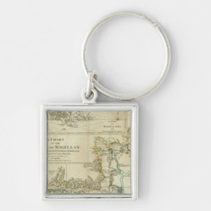Chart Of The Straits Of Magellan Key Ring