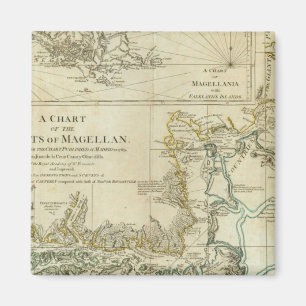 Chart Of The Straits Of Magellan Magnet