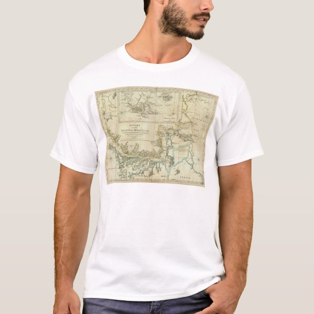 Chart Of The Straits Of Magellan T-Shirt (Front)