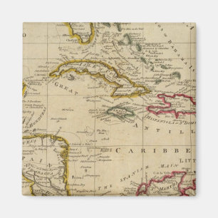 Chart of the West Indies 3 Magnet