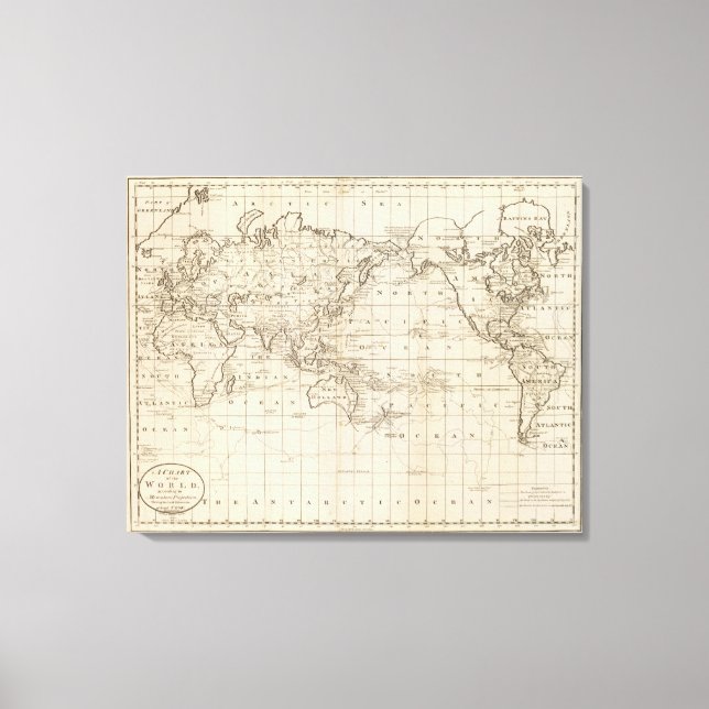 Chart of the World Canvas Print (Front)