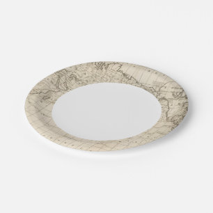 Chart of the World Paper Plate