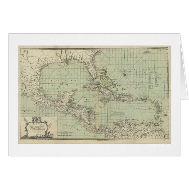 Chart of West Indies Map - 1774 (Front Horizontal)