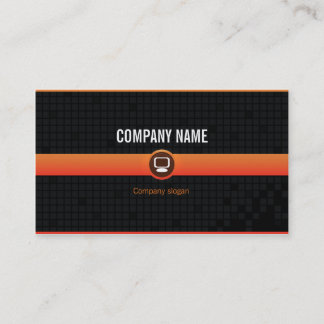 Chart visits - Professional orange data processing Business Card