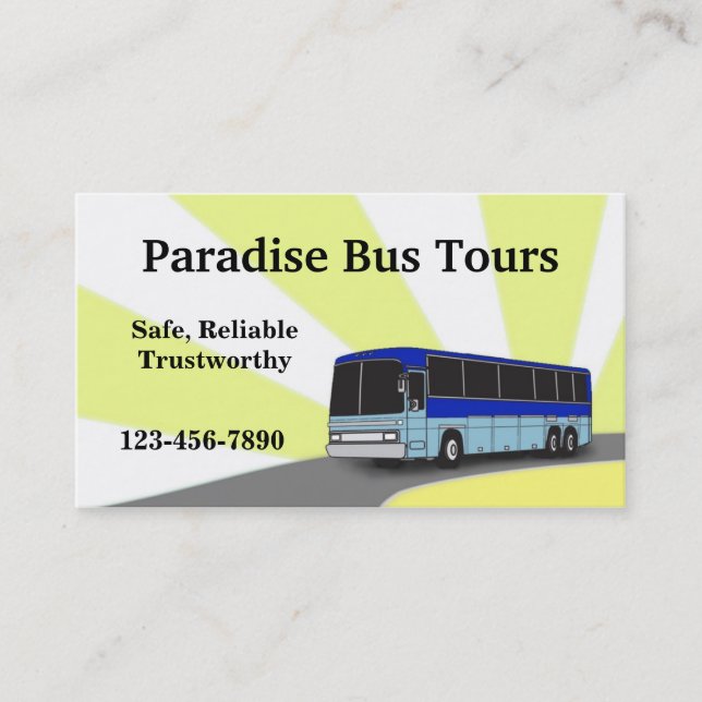 Charter Bus Business Card (Front)