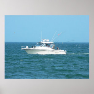 Charter Fishing Boat Poster