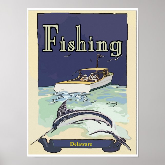 Charter fishing Delaware Poster (Front)