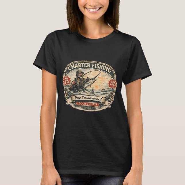 Charter Fishing Swordfish T-Shirt (Front)