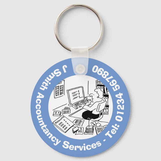 Chartered Accountants and Accountancy. Key Ring (Front)