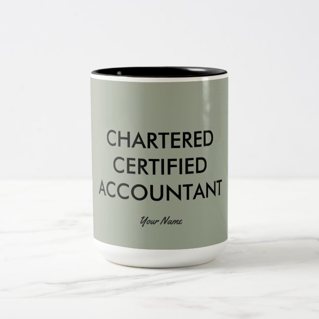 "Chartered Certified Accountant" Two-Tone Coffee Mug (Center)