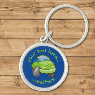 Charteuse Cartoon Car Key Ring
