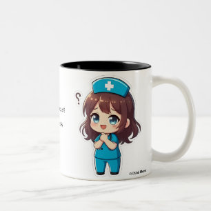 Charting Life: Curious Nurse Two-Tone Coffee Mug