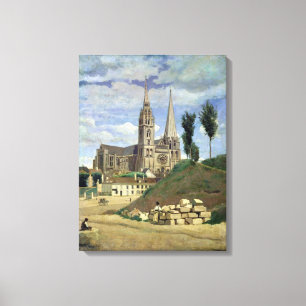 Chartres Cathedral, 1830 Canvas Print