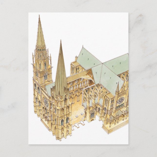 Chartres Cathedral. France Postcard (Front)