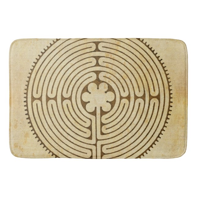 Chartres Labyrinth antique style 1 + your ideas Bath Mat (Front)