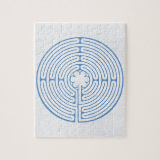 Chartres Labyrinth Blue Jigsaw Puzzle
