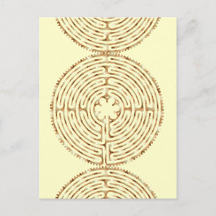 Chartres Labyrinth Pearl Postcard