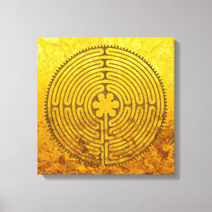 Chartres Labyrinth - Spiritual Symbol Antique 1 Canvas Print