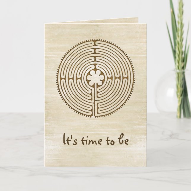 Chartres Labyrinth - Spiritual Symbol Antique 1 Card (Front)