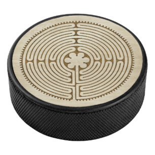 Chartres Labyrinth - Spiritual Symbol Antique 1 Hockey Puck