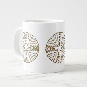 Chartres Labyrinth - Spiritual Symbol Antique 1 Large Coffee Mug