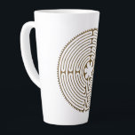 Chartres Labyrinth - Spiritual Symbol Antique 1 Latte Mug<br><div class="desc">Spiritual Symbol Design by EDDA Fröhlich / EDDArt | Labyrinth is a system of lines or paths, which makes numerous changes of direction or pacing a runner-up of the pattern to a puzzle. Labyrinth has only one way to the centre, while several mazes.. | For other designs & products feel...</div>