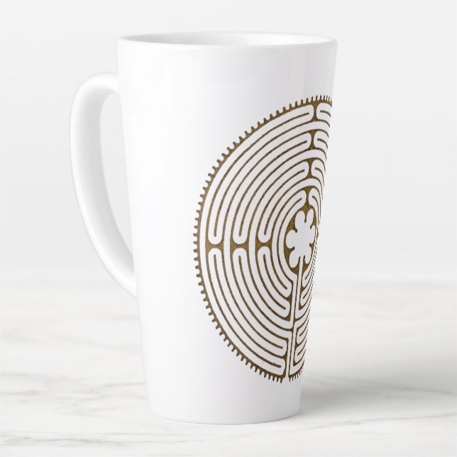 Chartres Labyrinth - Spiritual Symbol Antique 1 Latte Mug (Left Angle)