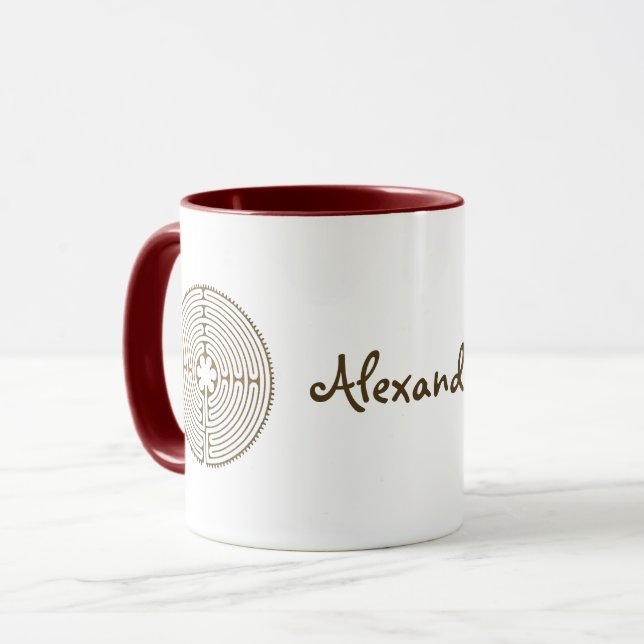 Chartres Labyrinth - Spiritual Symbol Antique 1 Mug (Front Left)