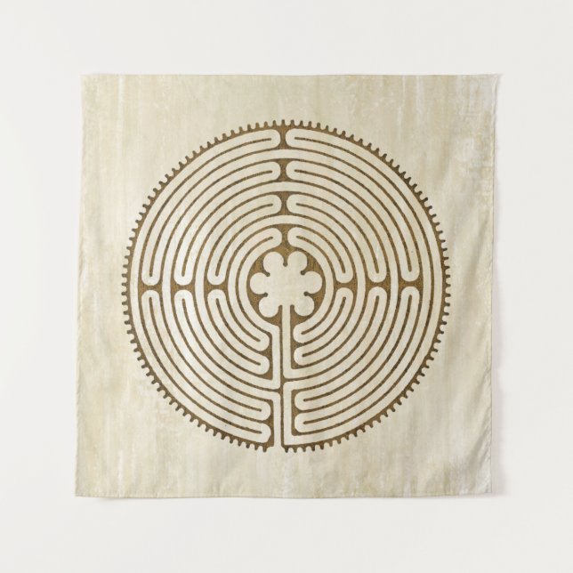 Chartres Labyrinth - Spiritual Symbol Antique 1 Tapestry (Front)