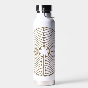 Chartres Labyrinth - Spiritual Symbol Antique 1 Water Bottle