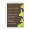 Chartreuse and Brown Floral Wedding Invitations