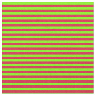Chartreuse and Crimson Coloured Lines Fabric